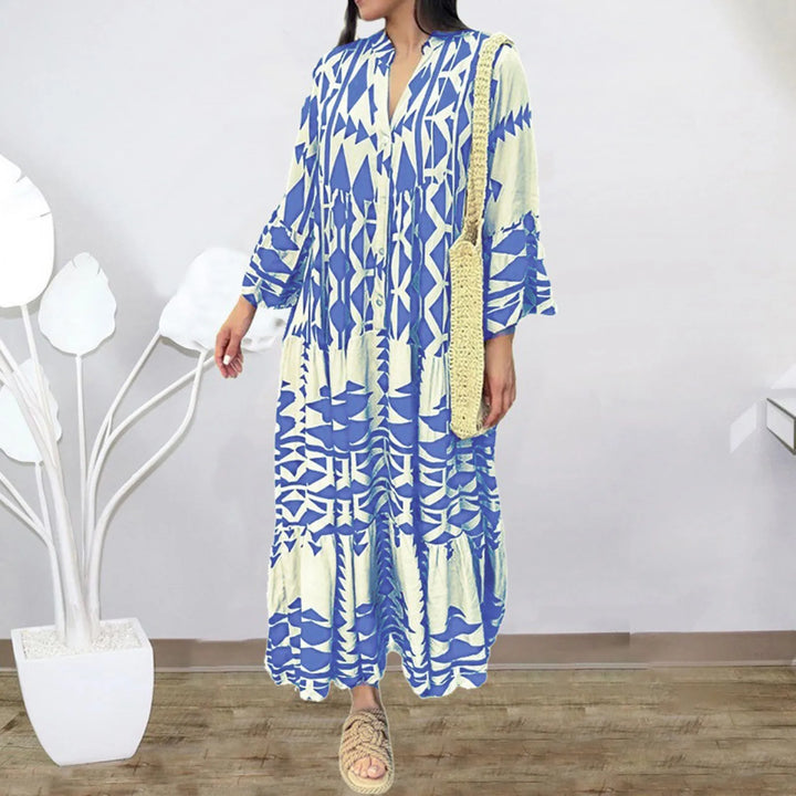 Rinaya™ | Summery Midi Dress with Elegant Flair