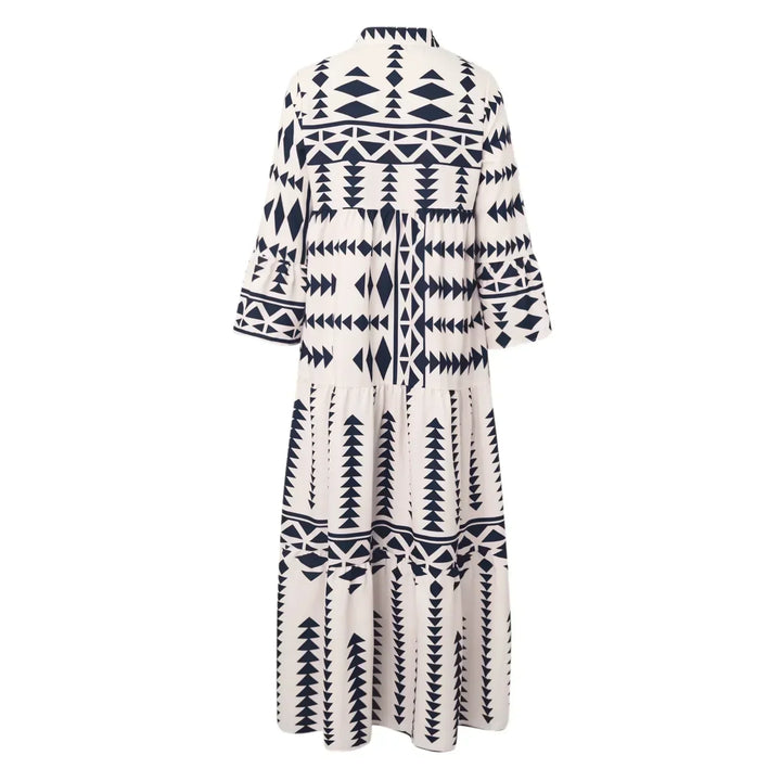 Rinaya™ | Summery Midi Dress with Elegant Flair