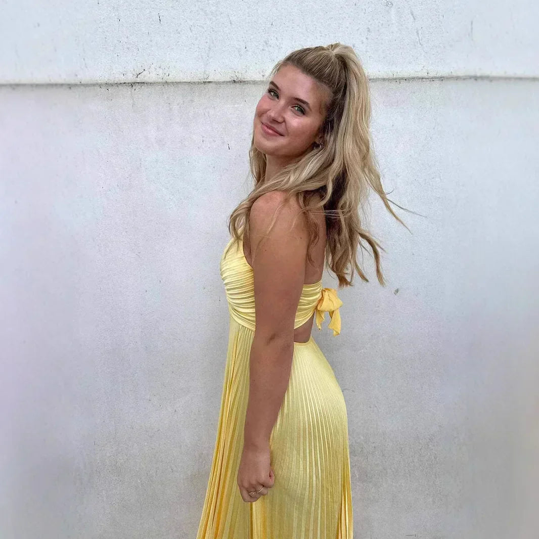 Marette™ | Pleated V-Neck Summer Dress
