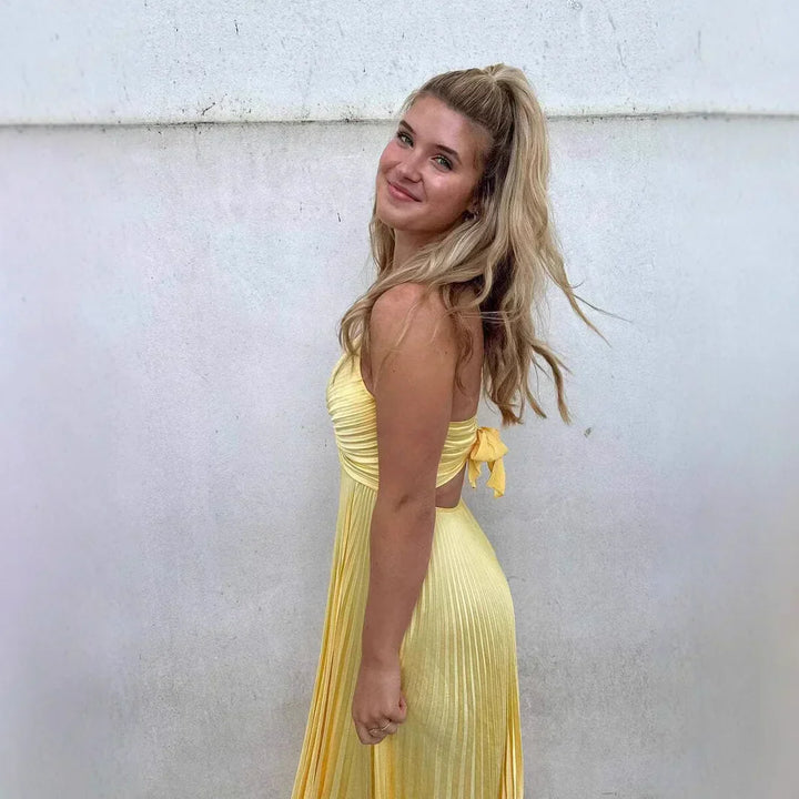 Marette™ | Pleated V-Neck Summer Dress