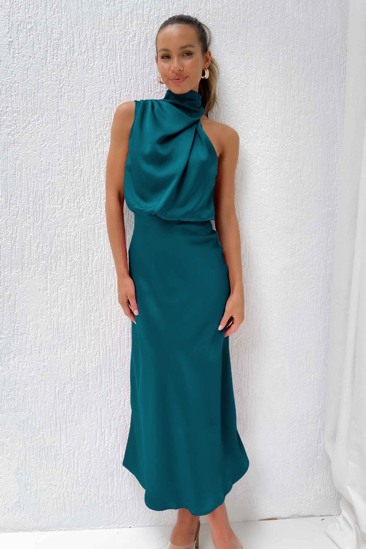 Anavea™ | Long Halter-Neck Dress