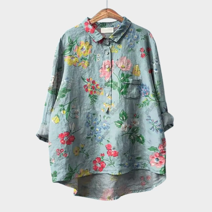 Seren™ | Oversized Floral Blouse in Bright Colors for Everyday Elegant Comfort