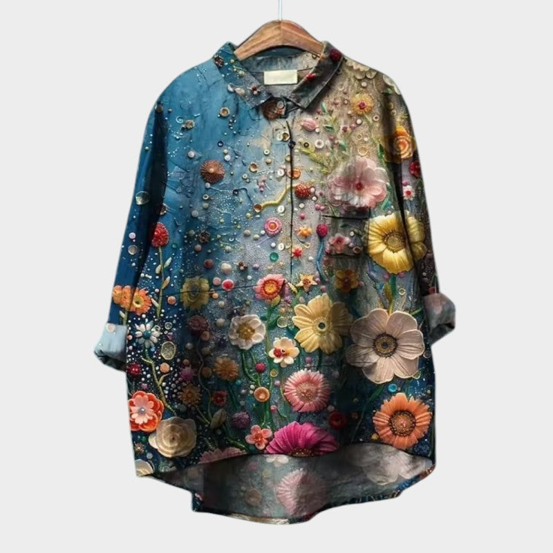 Reis™ | Oversized Floral Blouse for Daily Comfort and Radiant Style