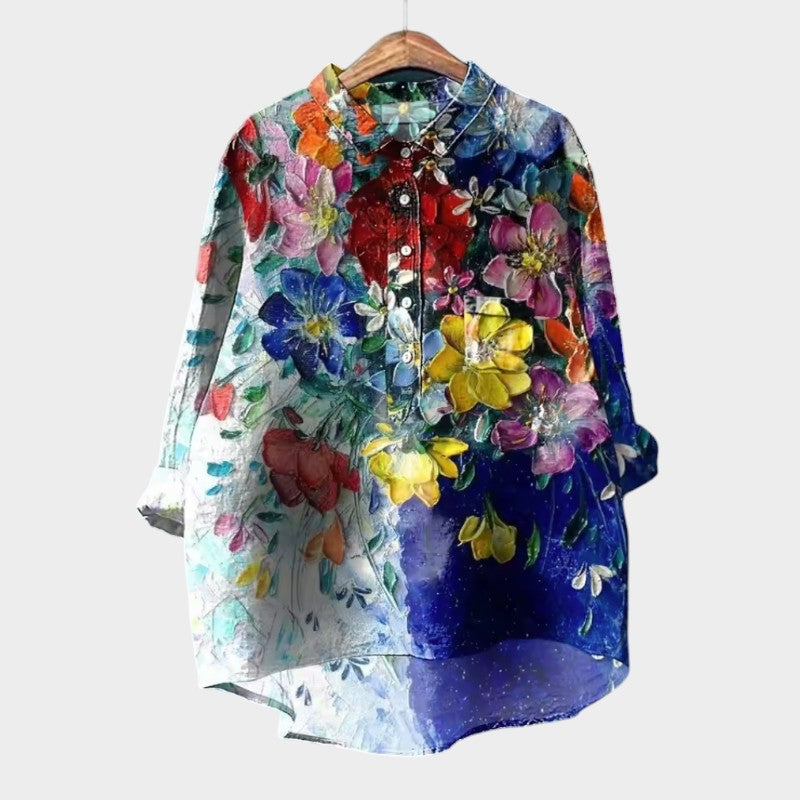 Reis™ | Oversized Floral Blouse for Daily Comfort and Radiant Style