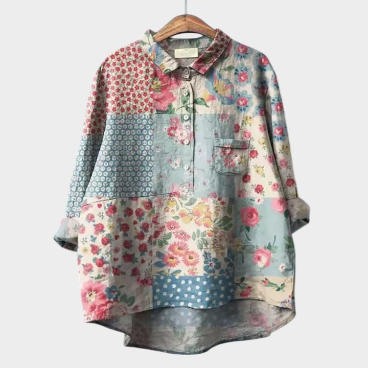 Reis™ | Oversized Floral Blouse for Daily Comfort and Radiant Style