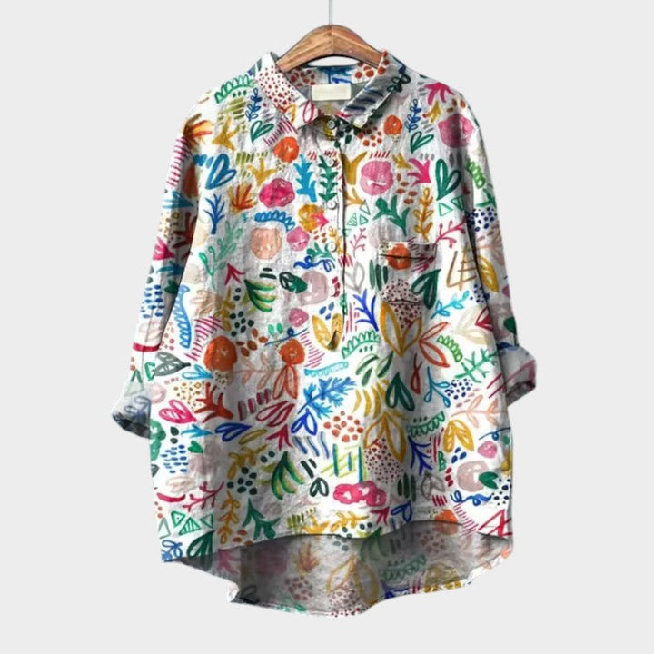 Reis™ | Oversized Floral Blouse for Daily Comfort and Radiant Style