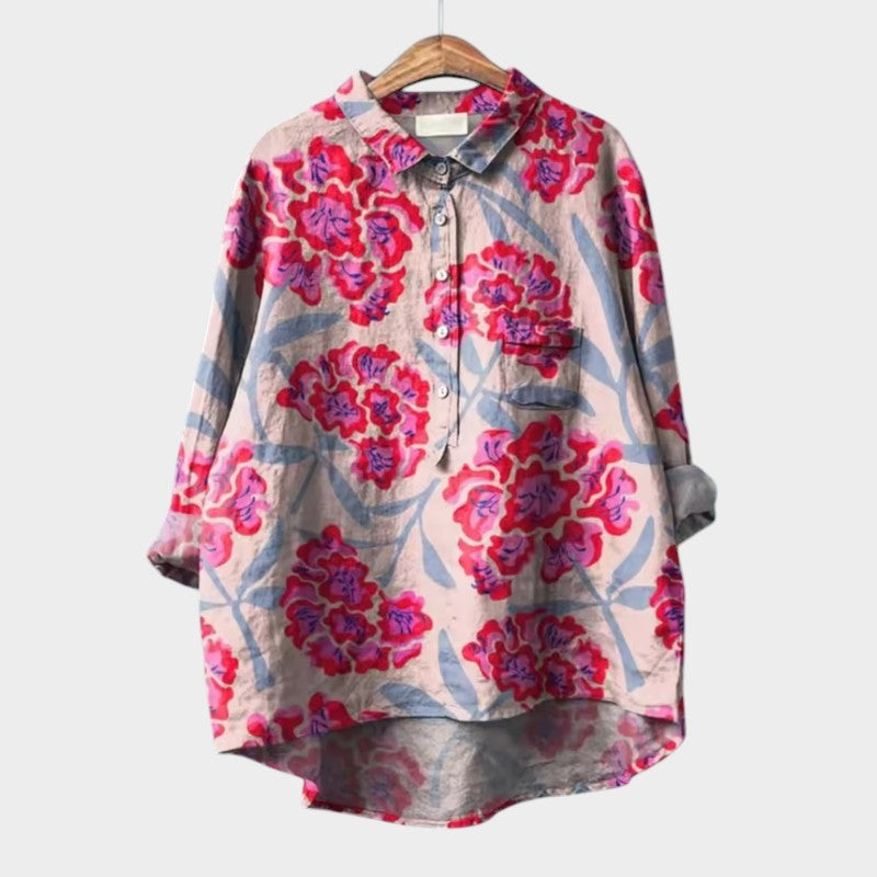 Reis™ | Oversized Floral Blouse for Daily Comfort and Radiant Style