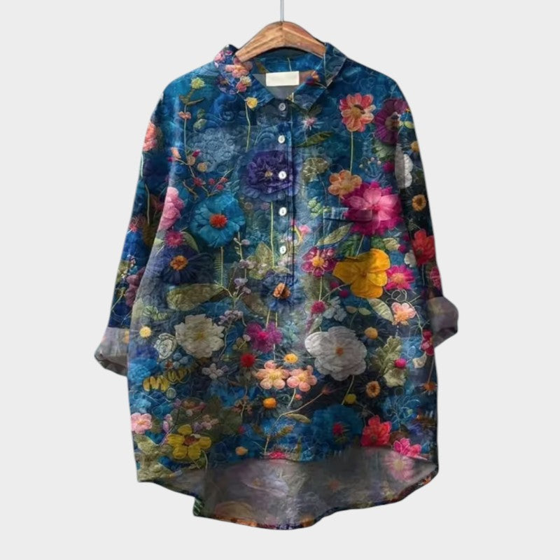 Reis™ | Oversized Floral Blouse for Daily Comfort and Radiant Style