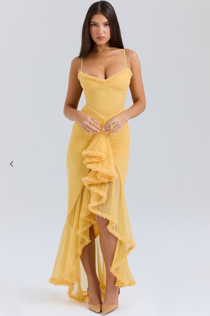 Elio™ | Maxi Dress with Ruffles and Slits