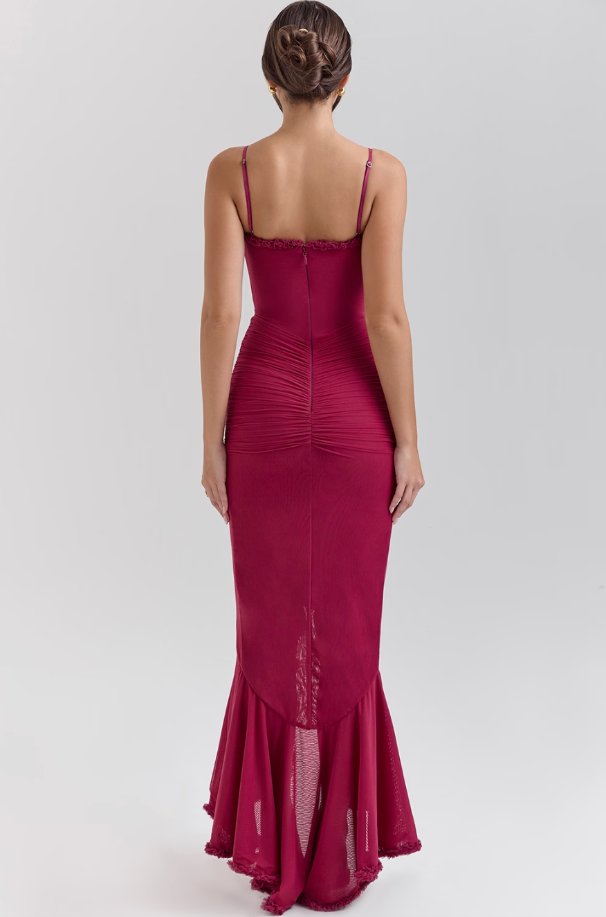 Elio™ | Maxi Dress with Ruffles and Slits