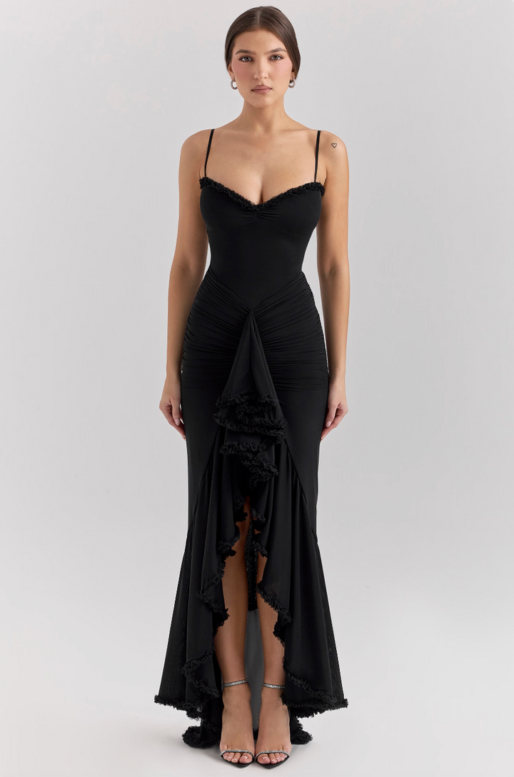 Elio™ | Maxi Dress with Ruffles and Slits