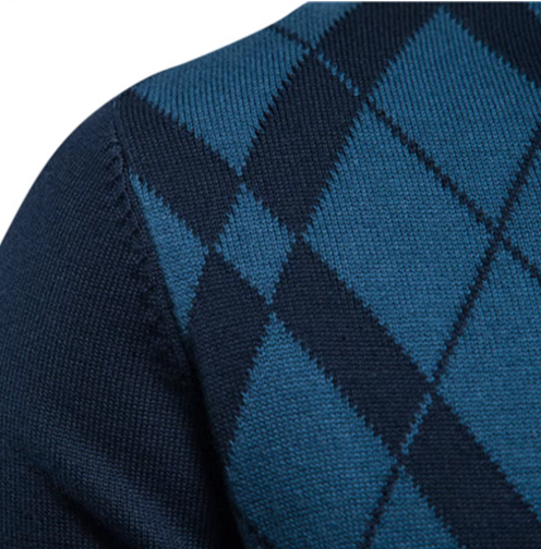 Maglione da uomo con mezza zip