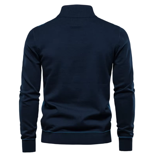 Maglione da uomo con mezza zip