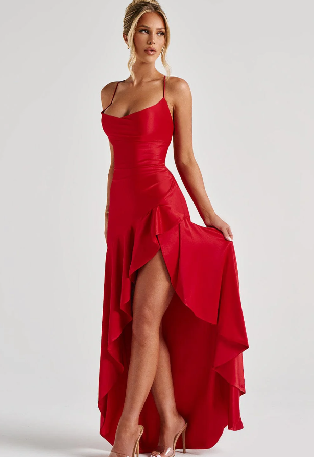 Remio™ | Long Dress with Open Back