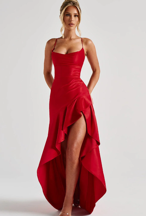 Remio™ | Long Dress with Open Back