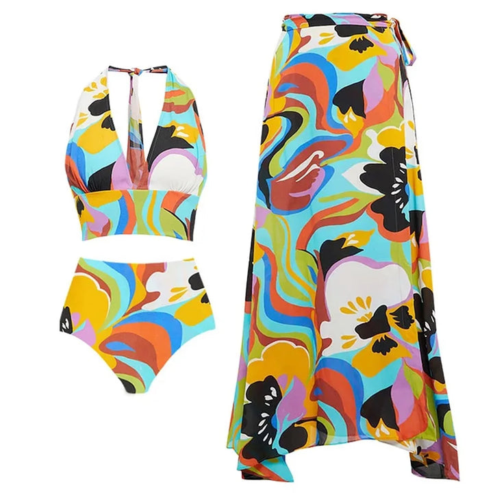 Zemina™ | Figure-Shaping Push-Up One-Piece with Matching Beach Robe