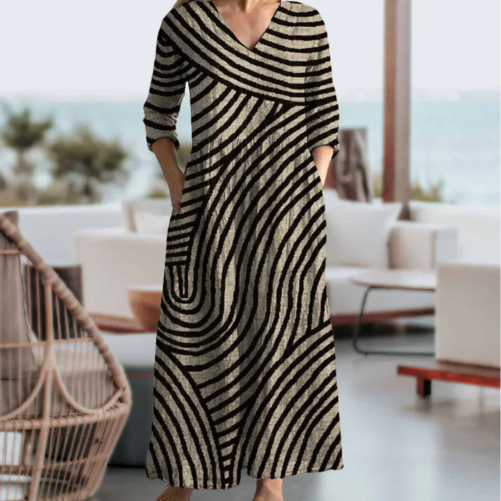 Alina™ | Vintage Striped Dress