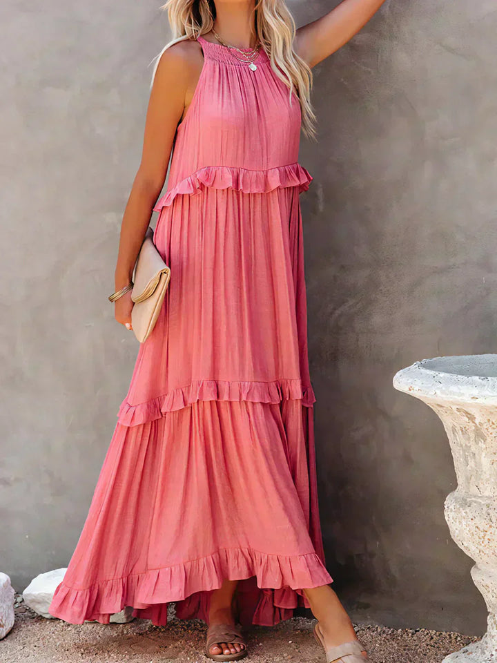 Sofia™ | Ruffled Halter Maxi Dress (Almost Sold Out)