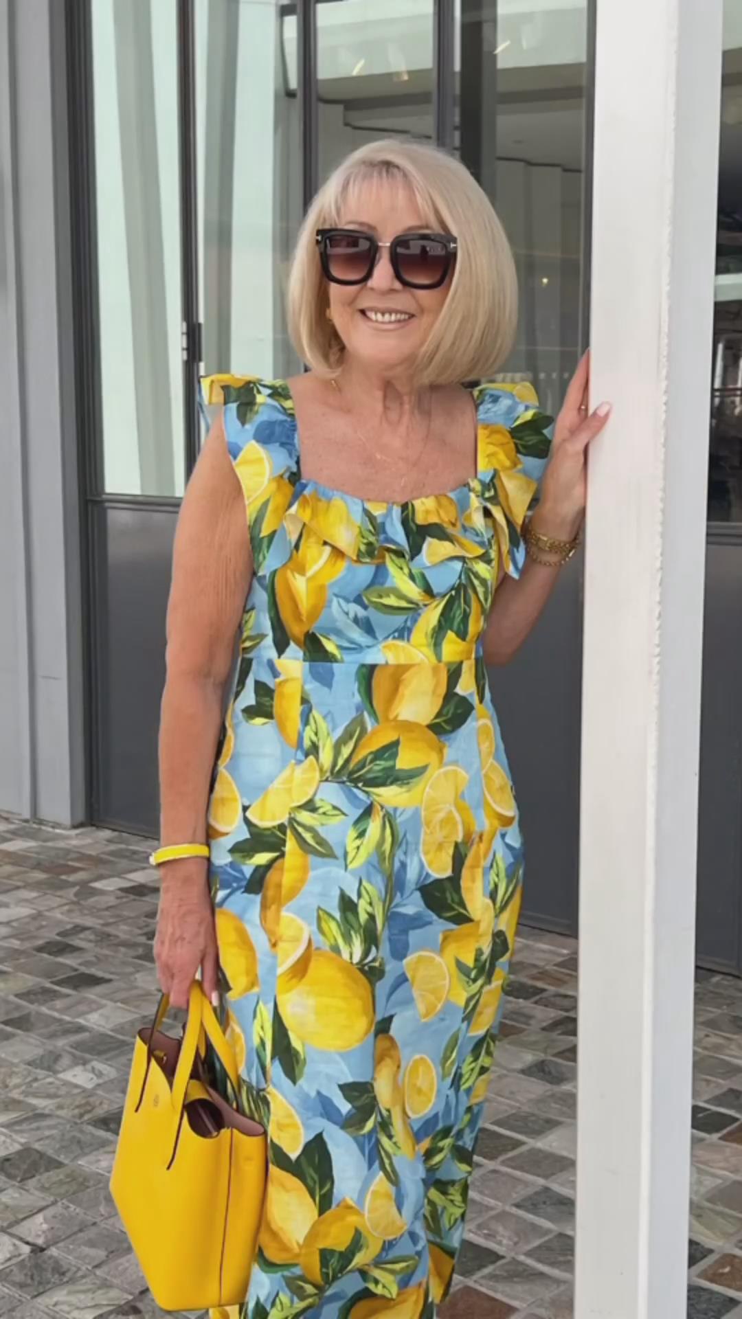 Olivelle™ | Summer Dress with Lemon Print