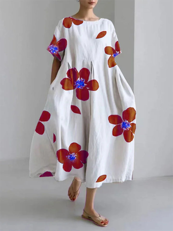 Luette™ | Long Summer Dress with Bright Floral Prints and Soft Comfort