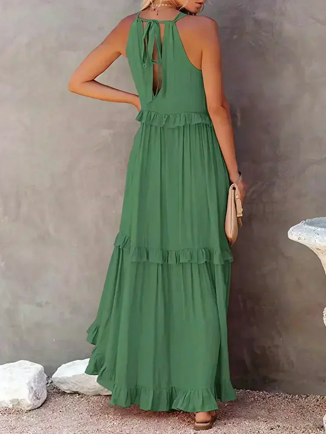 Sofia™ | Ruffled Halter Maxi Dress (Almost Sold Out)