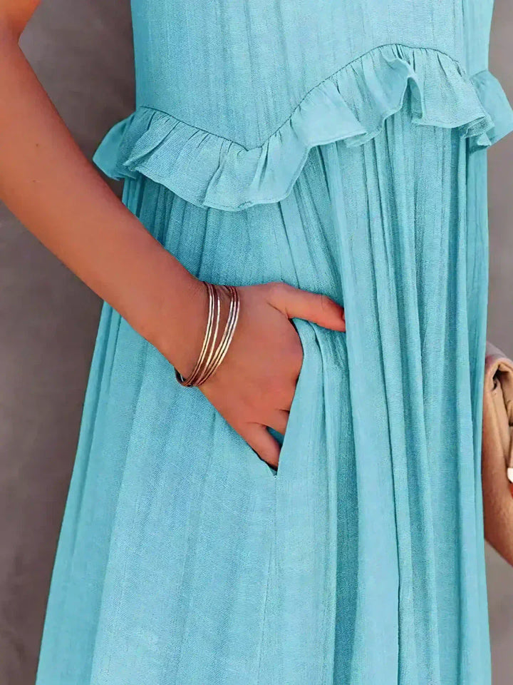 Sofia™ | Ruffled Halter Maxi Dress (Almost Sold Out)