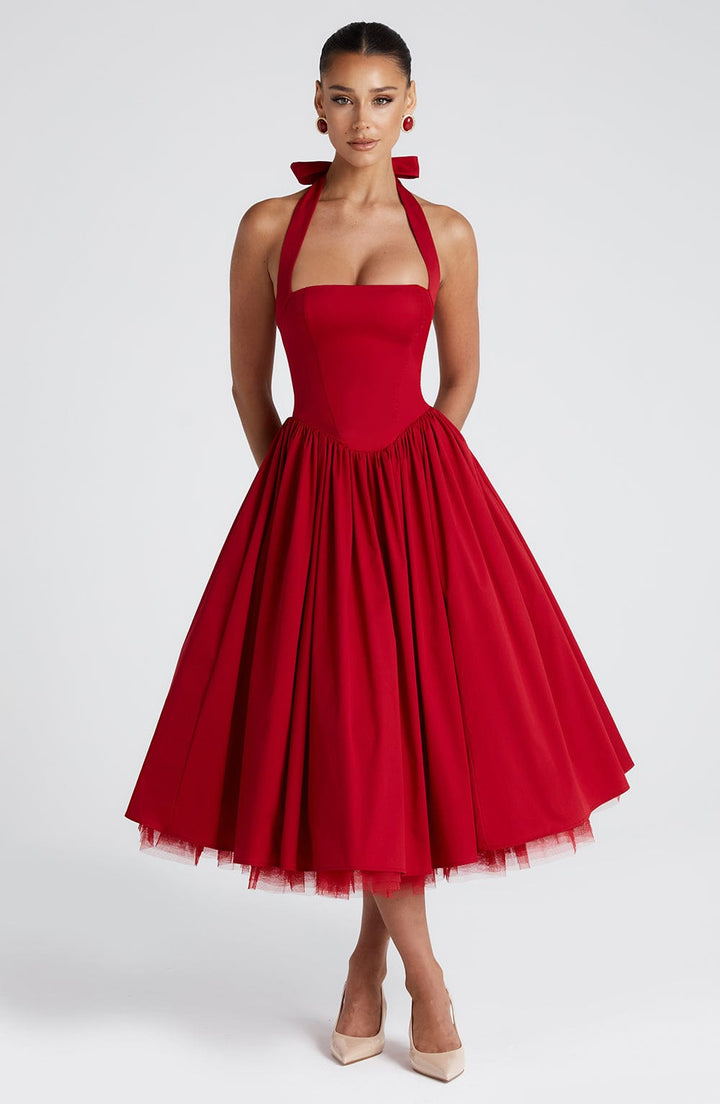 Soina™ | Midi Dress with Natural Elegance