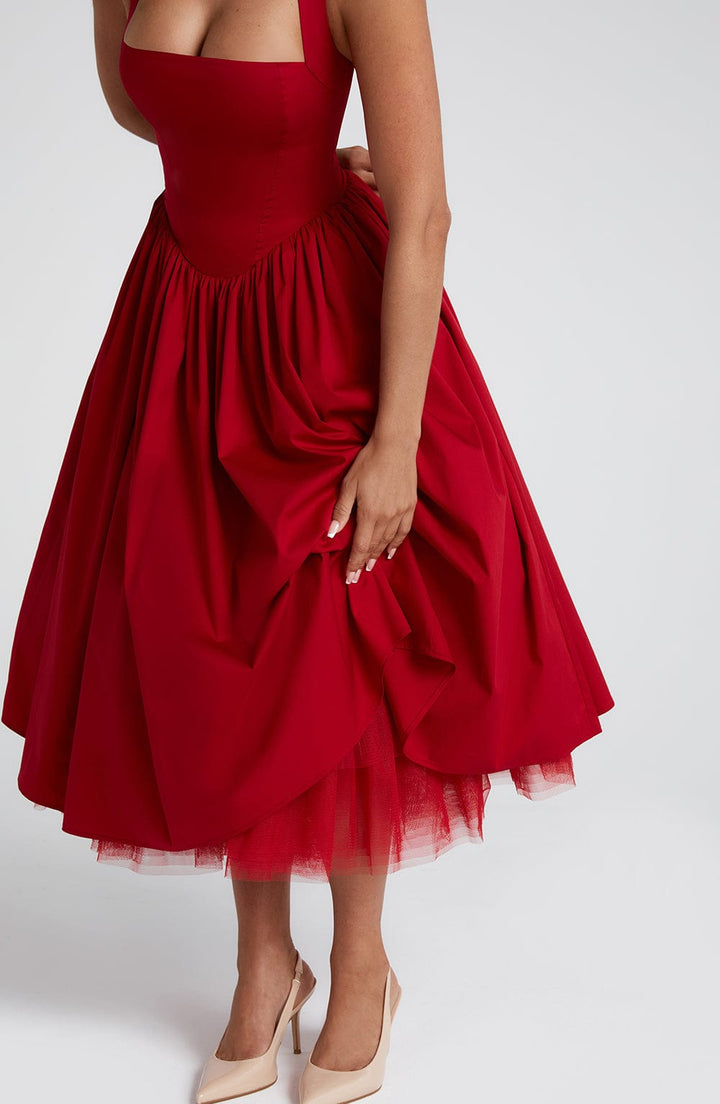 Soina™ | Midi Dress with Natural Elegance