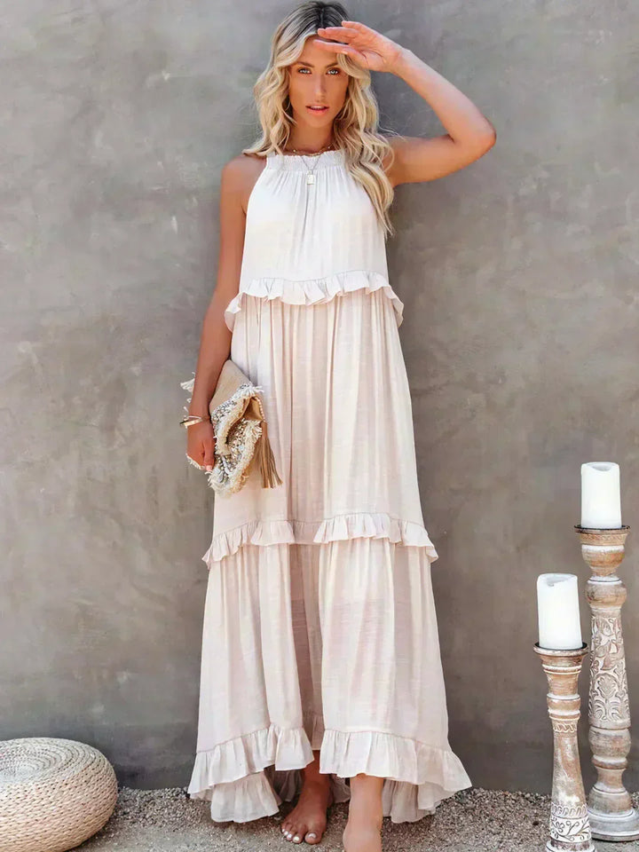 Sofia™ | Ruffled Halter Maxi Dress (Almost Sold Out)