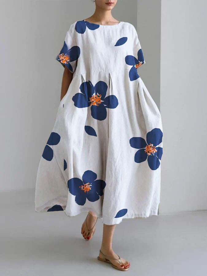 Luette™ | Long Summer Dress with Bright Floral Prints and Soft Comfort