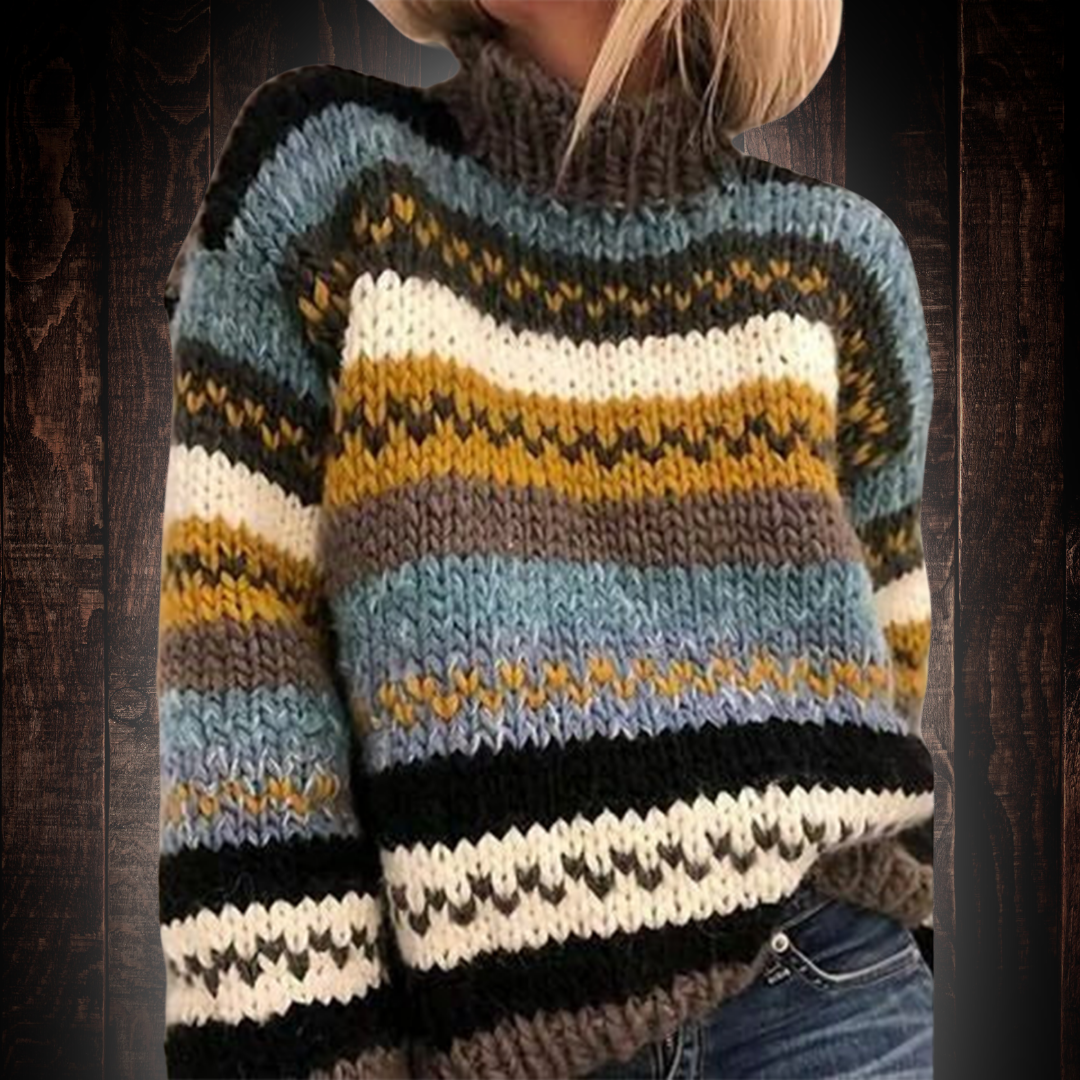 Maglione girocollo a righe