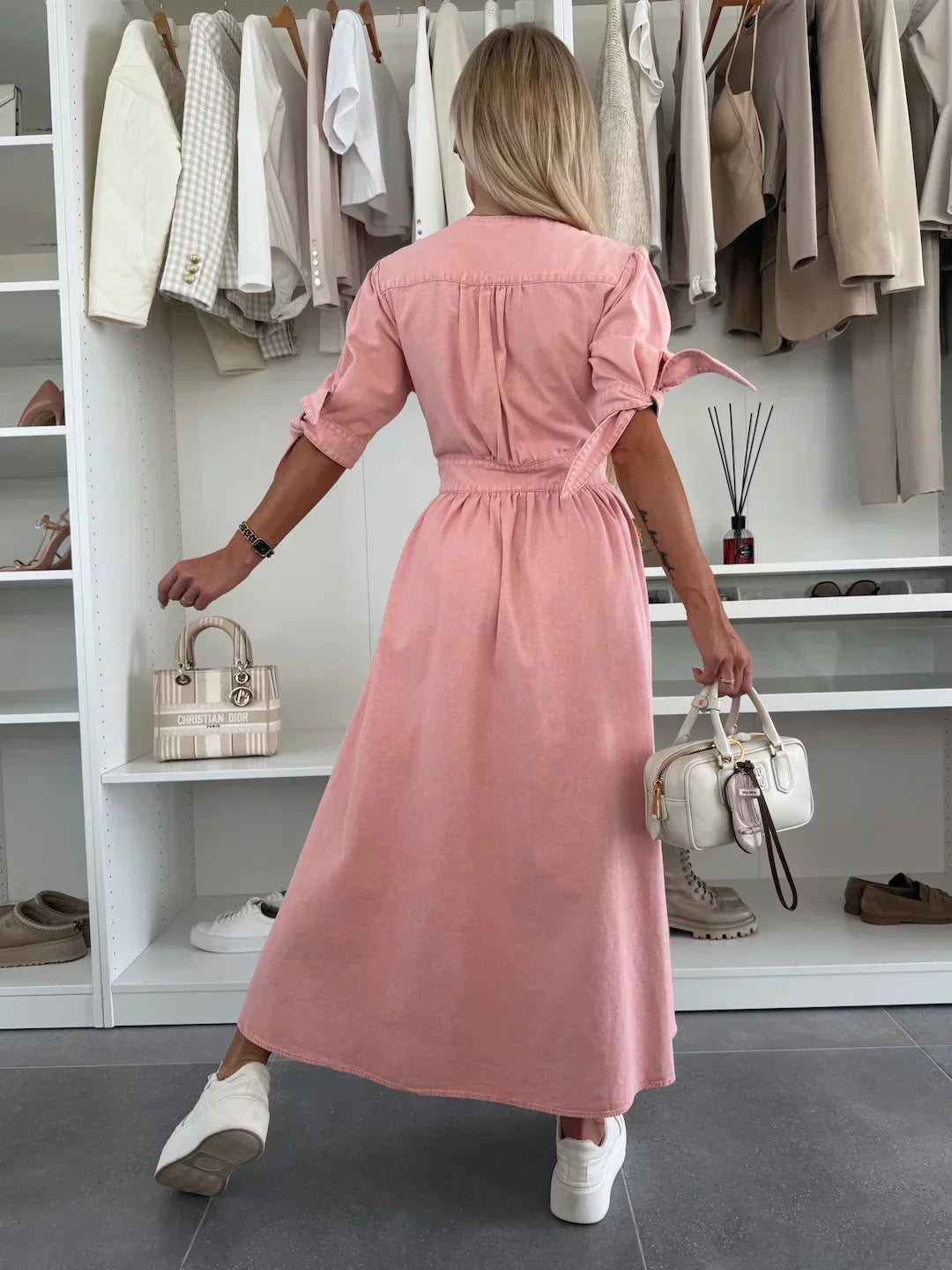 Radiant Denim Maxi Dress