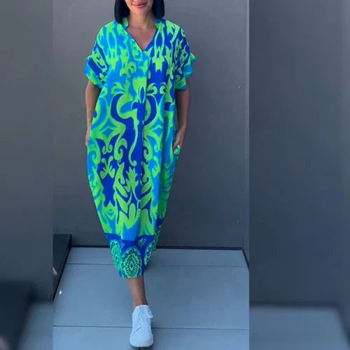 Elegant Floral Pattern Dress