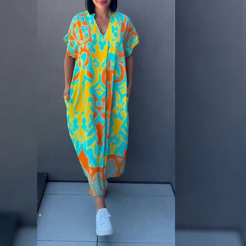 Elegant Floral Pattern Dress