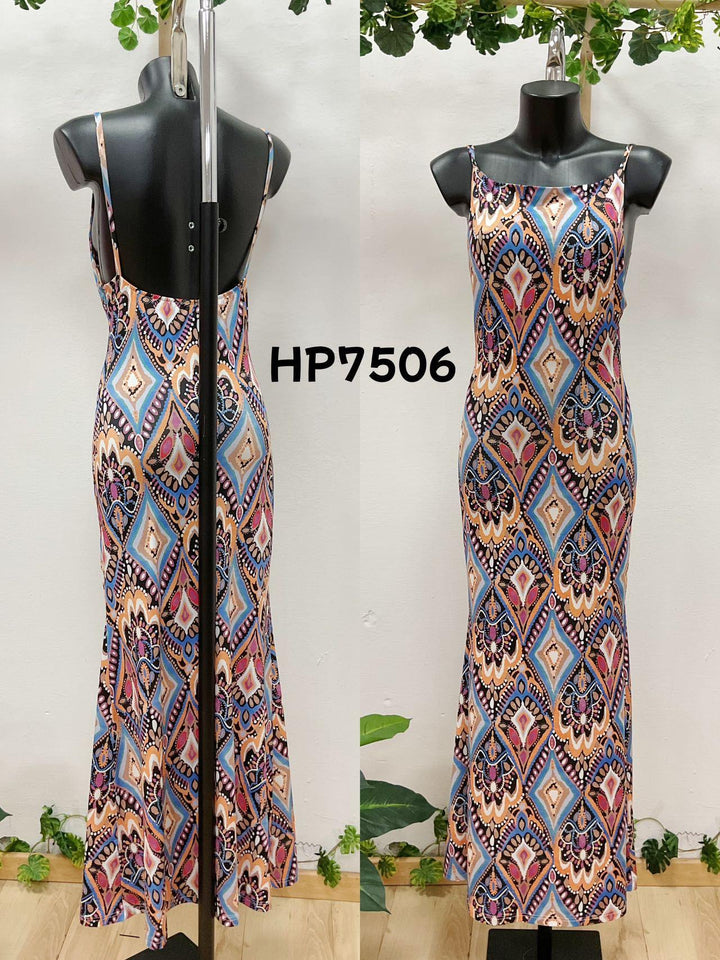 Multicolor Print Bodycon Dress